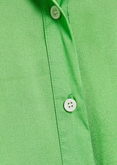 FRAME - Silk-blend satin mini shirt dress - Green - S