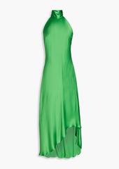 FRAME - Silk-charmeuse halterneck maxi dress - Green - XS