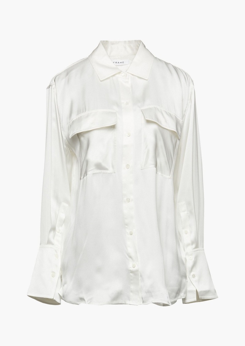 FRAME - Silk-satin shirt - White - XS