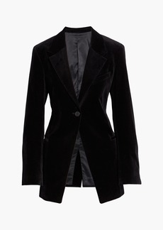 FRAME - Single Button velvet blazer - Black - US 00