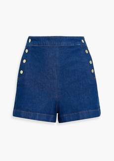 FRAME - Snap-detailed denim shorts - Blue - 29
