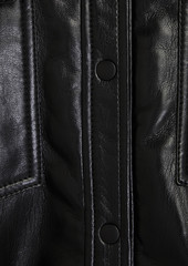 FRAME - Stretch-leather shirt jacket - Black - M