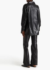 FRAME - Stretch-leather shirt jacket - Black - M