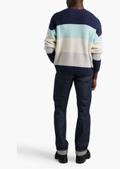 FRAME - Striped cashmere sweater - Blue - S