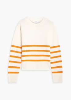 FRAME - Striped cashmere sweater - Orange - XS