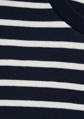FRAME - Striped cotton-jersey T-shirt - Blue - XL