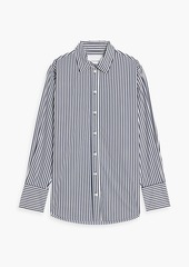 FRAME - Striped cotton-poplin shirt - Blue - M