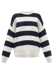 Frame - Striped Merino Wool Sweater - Womens - Navy Stripe