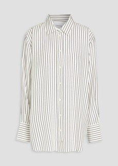 FRAME - Striped silk-cady shirt - White - S