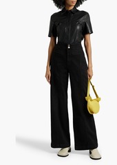 FRAME - Tailored high-rise wide-leg jeans - Black - 30