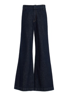 FRAME - Tailored Rigid High-Rise Wide-Leg Jeans - Blue - 24 - Moda Operandi