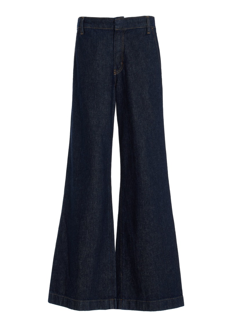 FRAME - Tailored Rigid High-Rise Wide-Leg Jeans - Blue - 25 - Moda Operandi