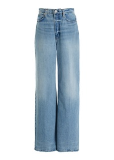 FRAME - The 1978 Rigid High-Rise Wide-Leg Jeans - Medium Wash - 27 - Moda Operandi