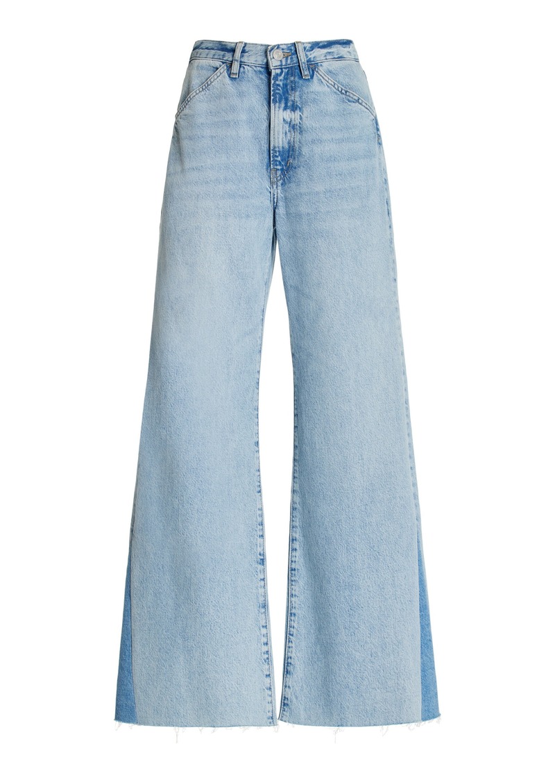 FRAME - The Baggy Rigid Low-Rise Flared Jeans - Blue - 24 - Moda Operandi