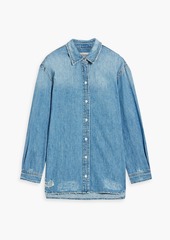 FRAME - The Beach distressed denim shirt - Blue - XS