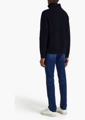 FRAME - Ribbed wool half-zip sweater - Blue - XS