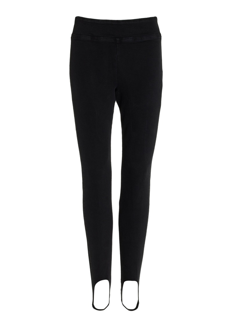 FRAME - The Jetset Stretch High-Rise Stirrup Skinny Jeans - Black - 0 - Moda Operandi