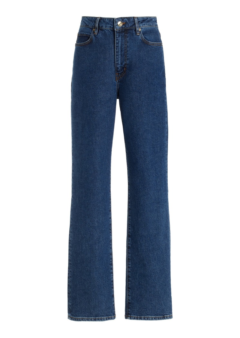 FRAME - The Ruler High-Rise Straight-Leg Jeans - Blue - 30 - Moda Operandi