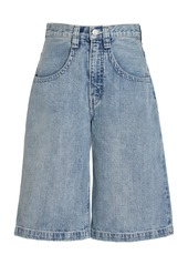 FRAME - The Skater Denim Shorts - Medium Wash - 27 - Moda Operandi