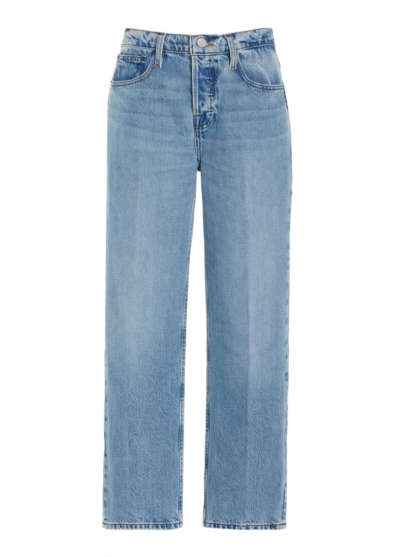 FRAME - The Slouchy Rigid Low-Rise Straight-Leg Jeans - Blue - 28 - Moda Operandi