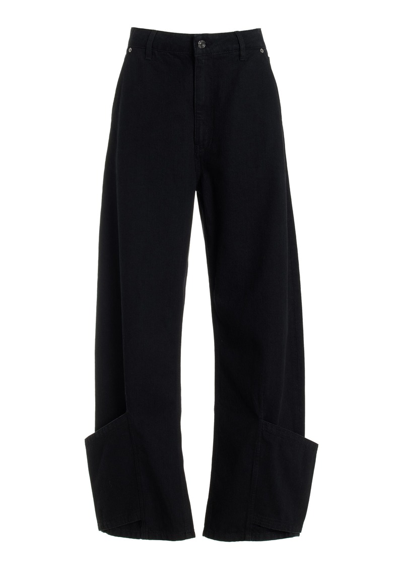 FRAME - The Tab Mid-Rise Straight-Leg Jeans - Black - 27 - Moda Operandi