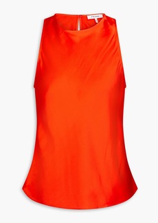 FRAME - Washed silk-satin top - Red - XS