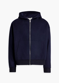 FRAME - Wool-felt zip-up hoodie - Blue - M