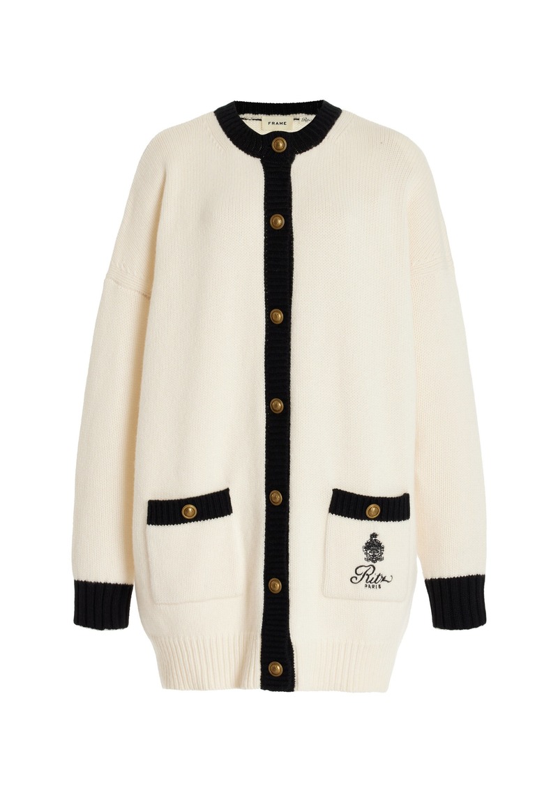 FRAME - x Ritz Oversized Cashmere Cardigan - Ivory - XS - Moda Operandi