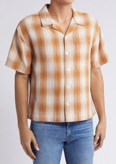 FRAME Baja Plaid Short Sleeve Cotton Button-Up Shirt