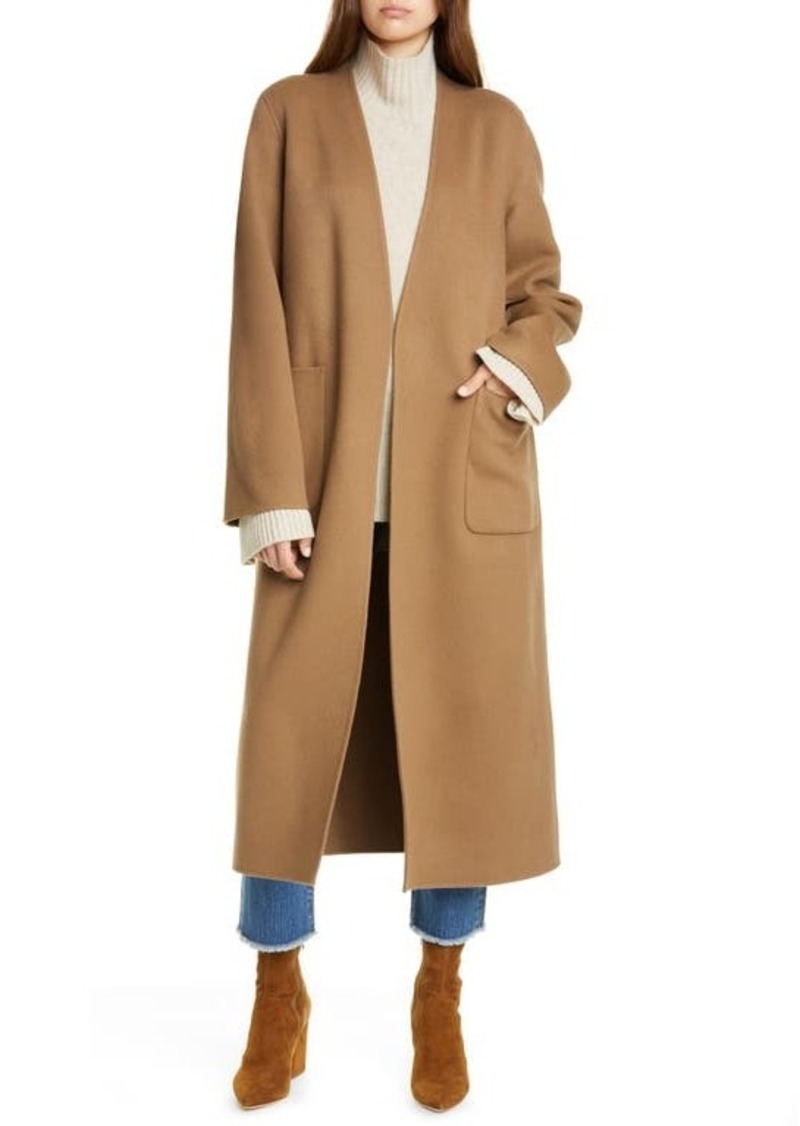 FRAME Bell Double Face Wool & Cashmere Wrap Coat