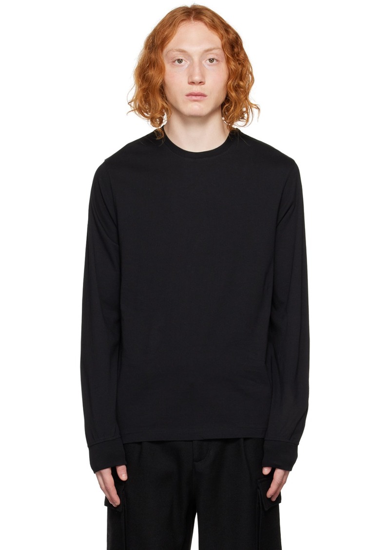 FRAME Black Embroidered Long Sleeve T-Shirt