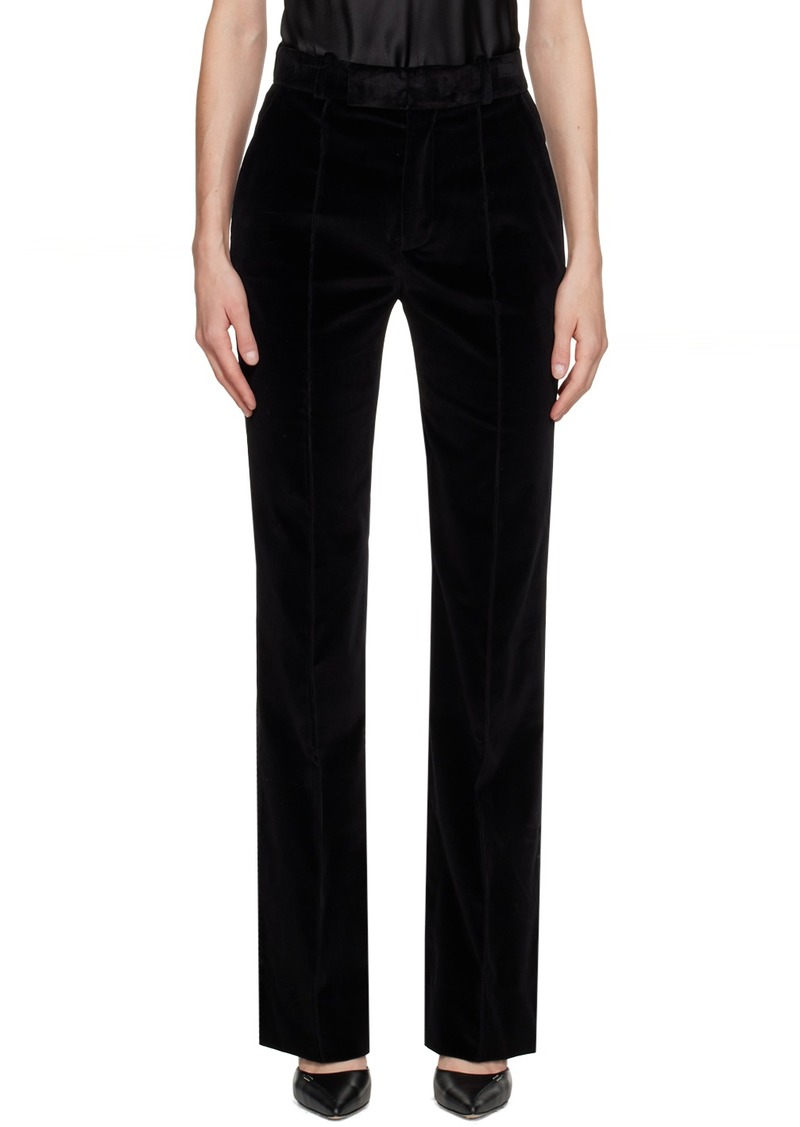 FRAME Black 'The Slim Stacked' Trousers