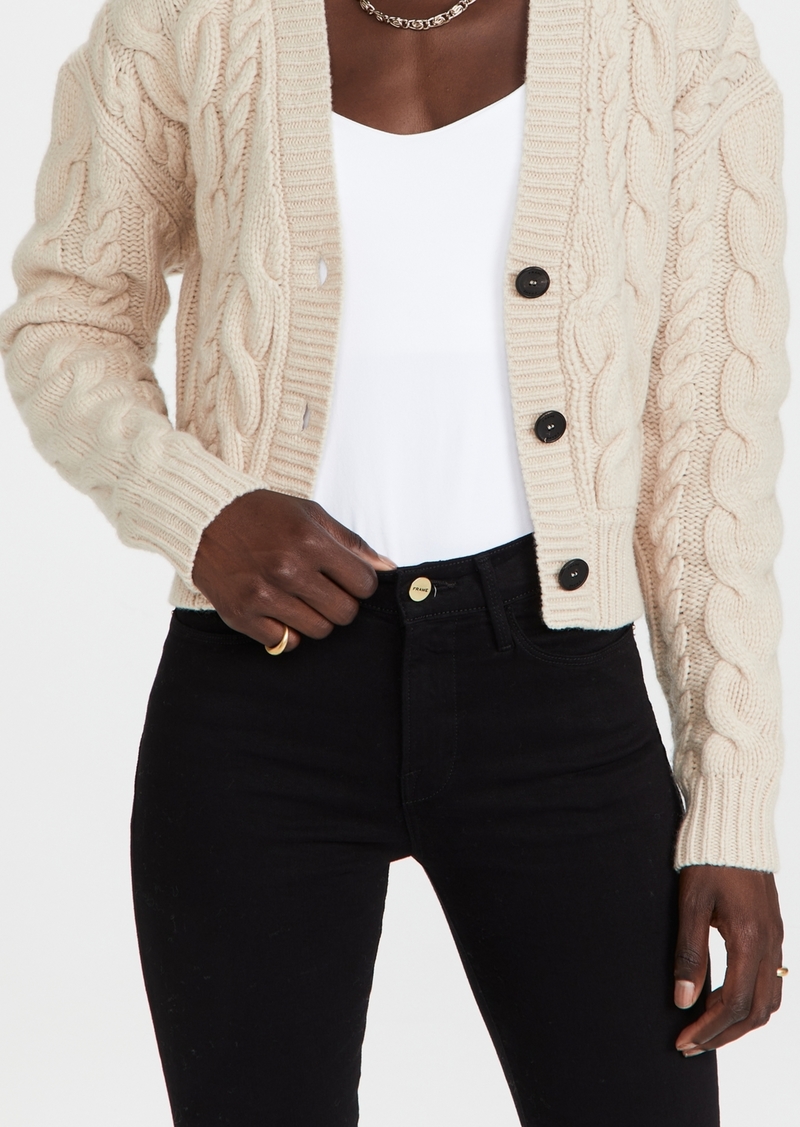 FRAME Cable Button Down Cardigan