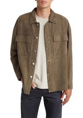 FRAME Clean Suede Button-Up Shirt