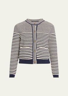 FRAME Compact Stripe Cardigan