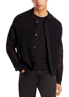 Frame Crochet Button Front Sweater