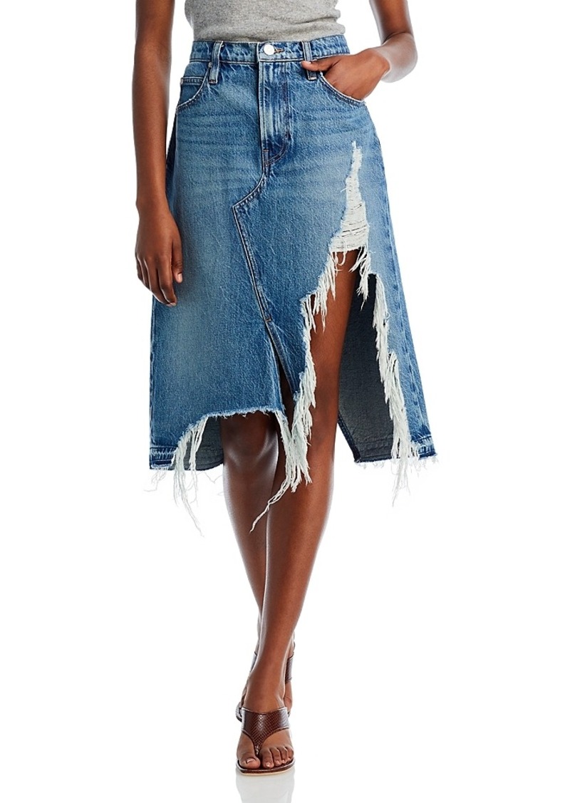 Frame Deconstructed Denim Skirt