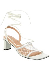 FRAME Denim Le Adelaide Crochet & Leather Lace-Up Sandal