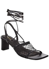 FRAME Denim Le Adelaide Crochet & Leather Lace-Up Sandal