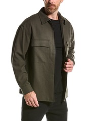 FRAME Denim Modern Flannel Zip Wool-Blend Shirt