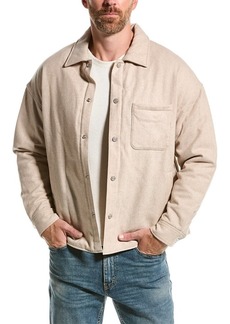 FRAME Denim Warm Textured Wool & Cashmere-Blend Overshirt