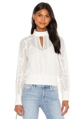 FRAME Eyelet Party Top