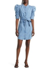 FRAME Gillian Puff Sleeve Denim Shirtdress