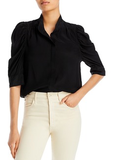 Frame Gillian Puffed Shoulder Blouse