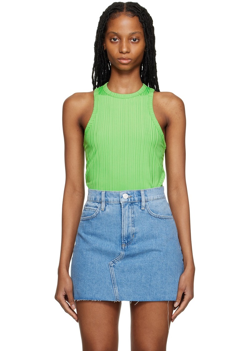 FRAME Green Racer Back Tank Top