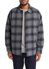 FRAME Insulated Plaid Cotton Snap-Up Overshirt