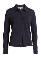 FRAME Jersey Button-Up Shirt