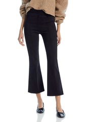 Frame Jet Set High Rise Crop Mini Flare Leg Jeans in Sheen Noir