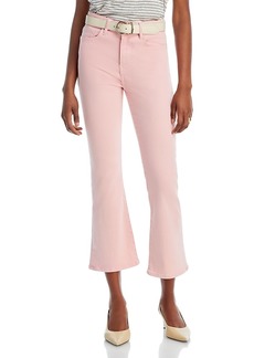 Frame Le Crop High Rise Cropped Mini Bootcut Jeans in Washed Dusty Pink
