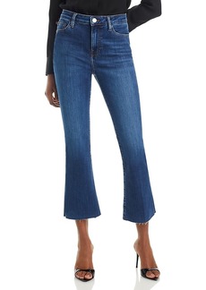 Frame Le Crop Mid Rise Cropped Bootcut Jeans in Lupine